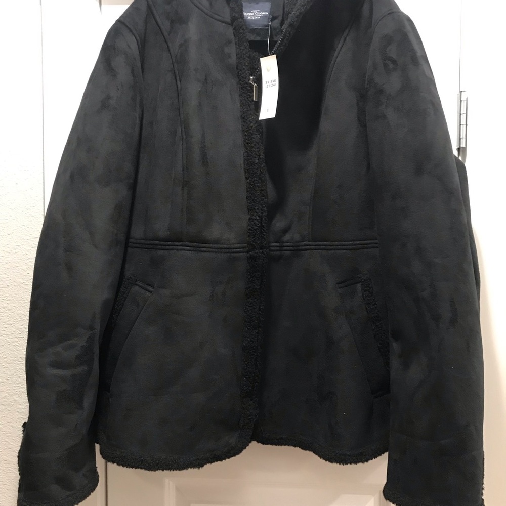 ♣️NEW! Heavy PLUS-SIZE Woman’s Black Coat sz 3X by Faded Glory!♣️